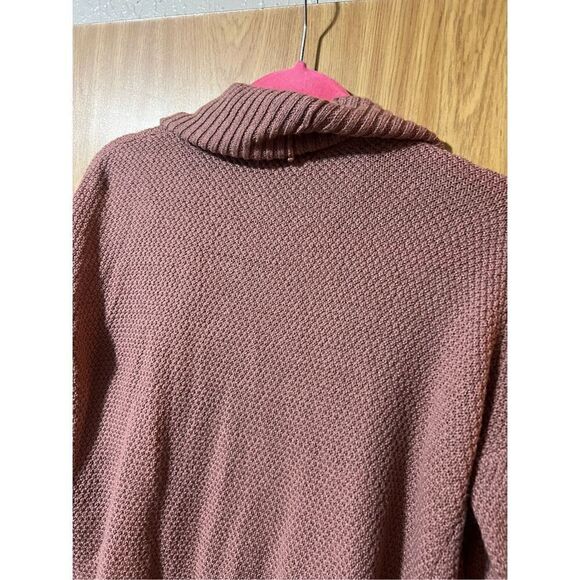 Pink Rose Mauve Cardigan Woman’s Size Small 100% Acrylic- Hole See photo/ Descri - Picture 14 of 14
